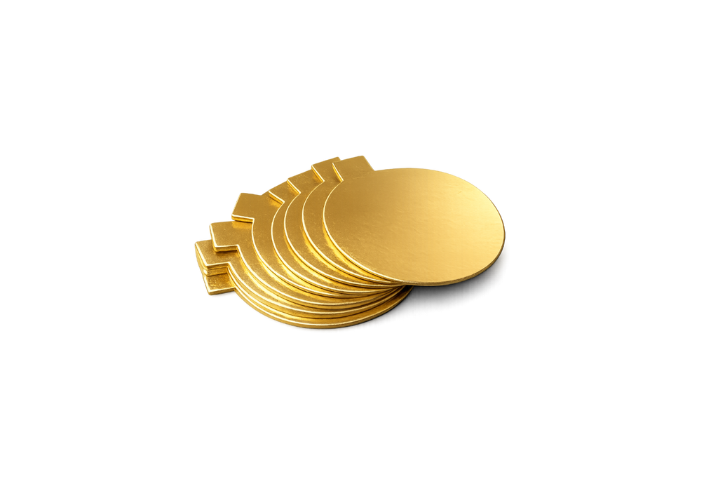 Discos Dorados con Solapa - 8 CM